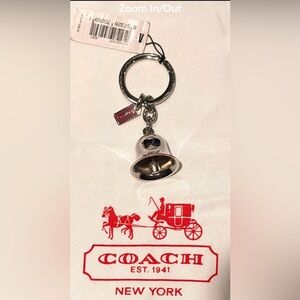 NWT RARE Vintage 2004 Coach Bell Key Fob or Bag Charm #4201